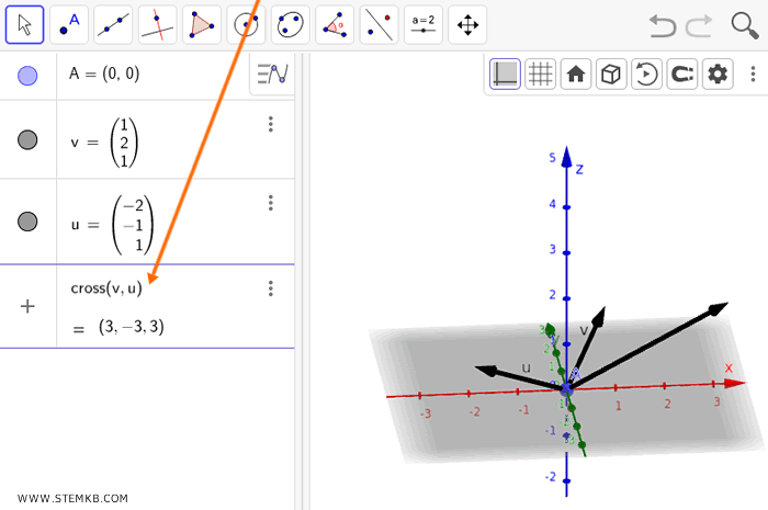 calculating the cross product