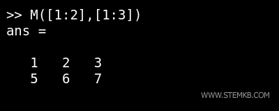 Extraktion einer 2x3-Teilmatrix