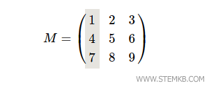 Die erste Spalte der Matrix