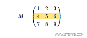 extrahiere die zweite Zeile der Matrix