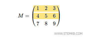 extrahiere die ersten beiden Zeilen der Matrix