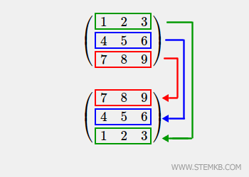 Eine Matrix vertikal spiegeln