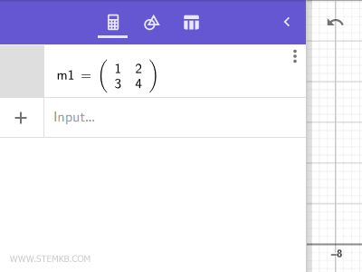 Ein Matrixbeispiel in Geogebra