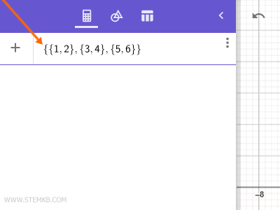 Erstellung einer rechteckigen Matrix in Geogebra