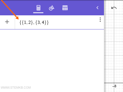 Erstellung einer Matrix in Geogebra