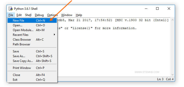 wo befindet sich der Python-Editor?