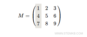Die erste Spalte der Matrix