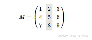 Die zweite Spalte der Matrix