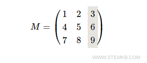Die dritte Spalte der Matrix