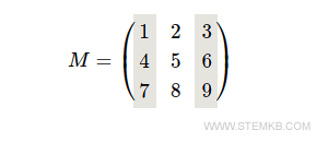 Die erste und dritte Spalte der Matrix