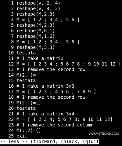 Beispiel f&uuml;r den "history"-Befehl
