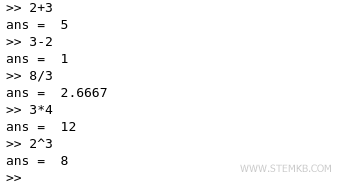 Grundlegende mathematische Operationen mit Octave