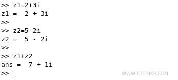 Komplexe Zahlen in Octave