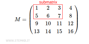 eine 2x3-Teilmatrix