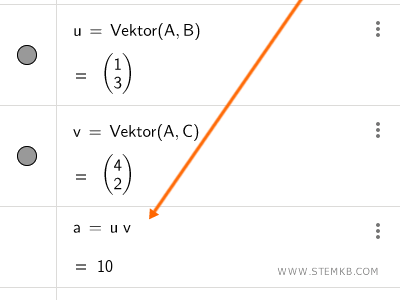 Abk&uuml;rzung f&uuml;r die Berechnung des Skalarprodukts