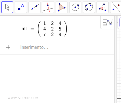 Eine Matrix mit 3 Zeilen und 3 Spalten